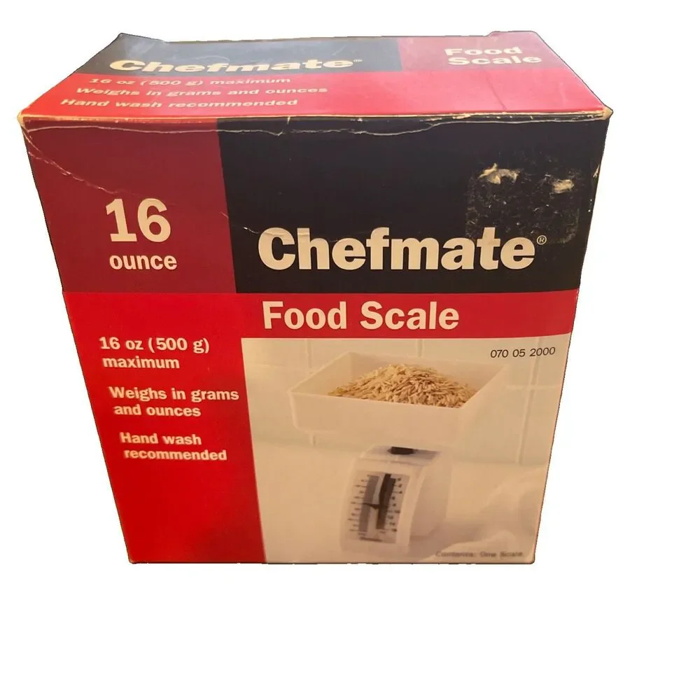 Chefmate 16oz 500g Mechanical Food Scale Kitchen Scale NOS In Box